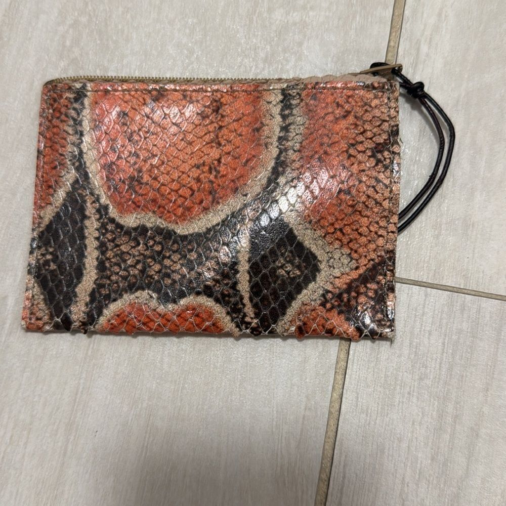 NEW b. May python zip card holder wallet. - Picture 2 of 3